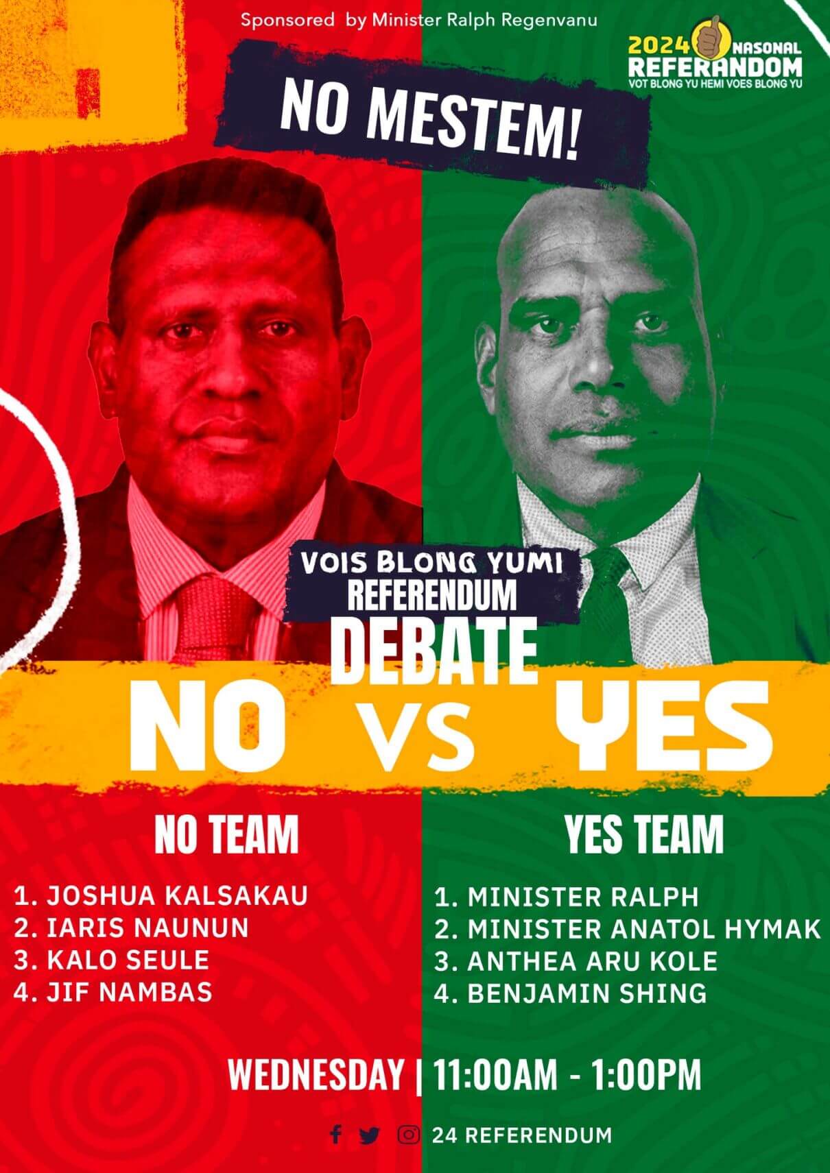 ‘Yes’ and ‘No’ Referendum debate today