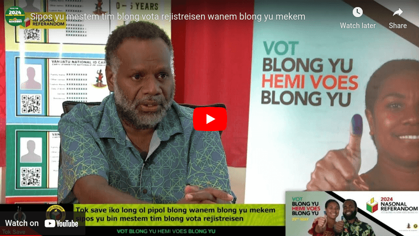 Sipos yu mestem tim blong vota rejistreisen wanem blong yu mekem