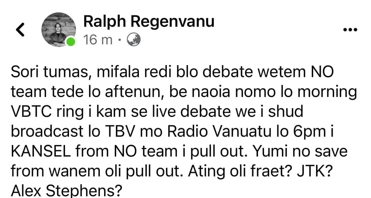 Vote NO i pul aot long las VBTC dibet blo referandom!